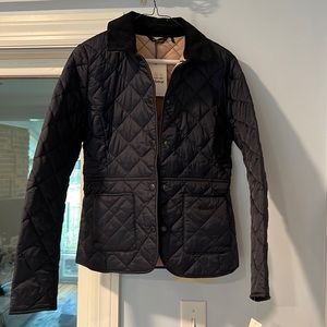 Barbour Navy and Pink quilted coat